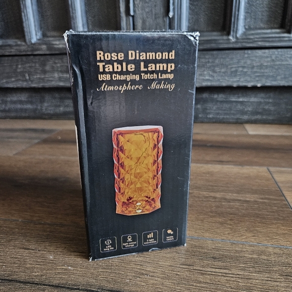 NIB RGD LED Crystal Diamond Rose Table Lamp - Picture 6 of 9
